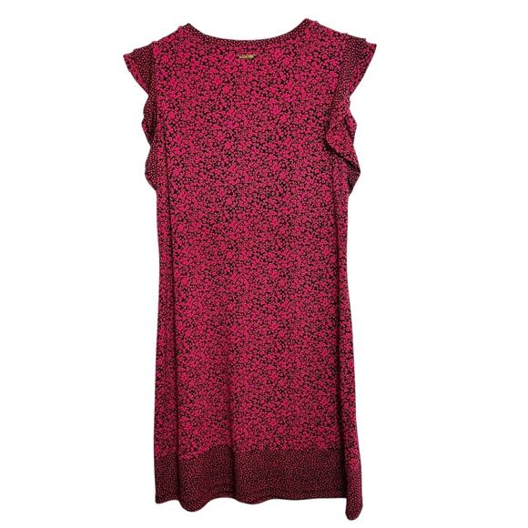 Michael Michael Kors Floral Red Pink Black Women Dress Size Medium - Picture 2 of 10